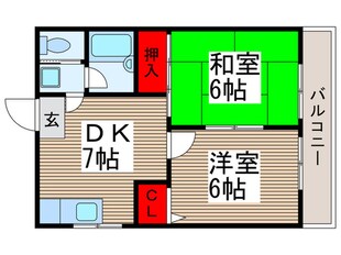 プラムハイツの物件間取画像